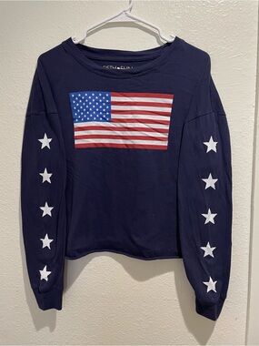 🇺🇸 Retro Style Fifth Sun Red White & Blue Crop Tee XL